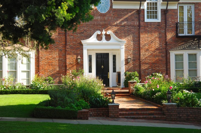 Brick front of luxury home